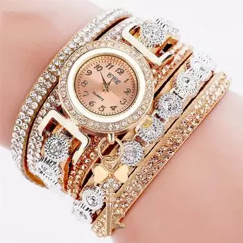 Часы-подвеска Vogue Key с бриллиантовой инкрустацией, новые наручные часы Dtyle Circled, модные женские наручные часы чёрный