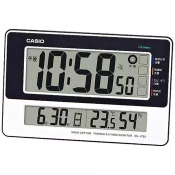 Часы подвесные CASIO [волноприемник] Белые IDL170J7JF [с функцией автоматического радиоприема]