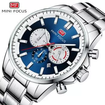 Часы повседневные мужские часы многофункциональные водонепроницаемые кварцевые часы светящийся стальной браслет мужские часы