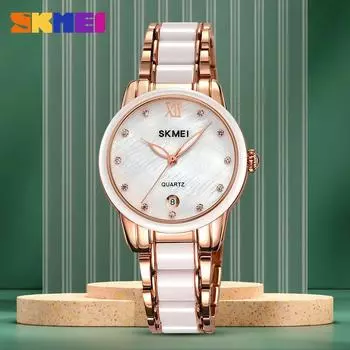 часы простые и модные кварцевые часы с бриллиантами, водонепроницаемые на глубине 30 метров, элегантные, универсальные женские часы чёрный