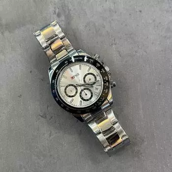 Часы простые шестиконтактные многофункциональные мужские часы деловые спортивные часы со стальным ремешком