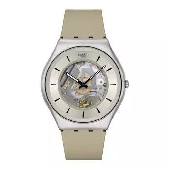 Часы QUARTZICLE SS07S145 бежевый [Swatch] серый