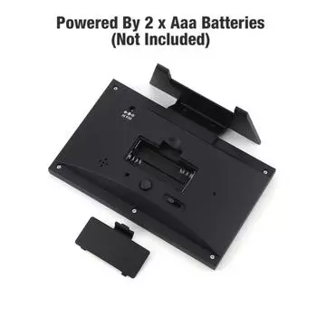 Часы-радио, Будильник с большим цветным сенсорным экраном с голосовым управлением, USB-кабель, Тест на влажность, with USB cable чёрный