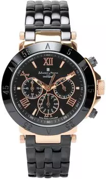 Часы Radio Solar Chronograph Limited Model Italian Brand Analog Display опубликованы в [Salvatore Mara] Men s [Журнал Model] [Продукт] чёрный
