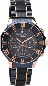 Часы Radio Solar Chronograph Limited Model Navy Pink Gold [Salvatore Mara] мужские SM16110-PGNV