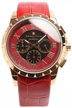 Часы Radio Solar Chronograph Limited Model Watch Brand Pink Gold Red [Salvatore Marra]SalvatoreMarra Men s