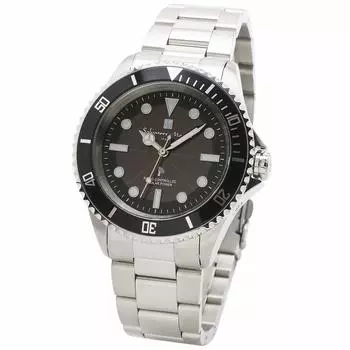 Часы Радио Солнечные Бизнес Популярный Бренд Водонепроницаемый Черный SSBK с Тканью [Salvatore Marra] Мужские чёрный