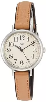 Часы Riki, традиционный цвет AKQK461, бежевый [Seiko Watch] женские (Каштановый цвет) белый