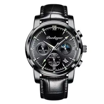 Часы RORIOS мужские стильные популярные светящиеся функции дата дисплей аналоговые кварцевые часы водонепроницаемые сетчатый ремень повседневный подарок на день рождения