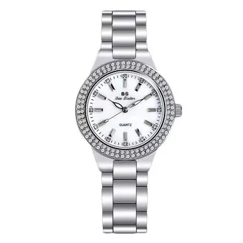 Часы RORIOS женские водонепроницаемые кварцевые бриллиантовые украшения блестящие милые деловые повседневные простые часы для поездок в школу белые