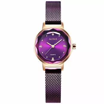 Часы RORIOS женские водонепроницаемые стильные милые кварцевые часы павлиньего цвета аналоговые часы со стальным сетчатым ремешком простые наручные часы для школьников