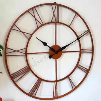 Часы ручной работы, очень большие аналоговые настенные часы / Медный цвет / 30 дюймов (75 См С)