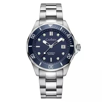 Часы с автоматическим заводом, сделано в Японии, механизм MIYOTA8215, Seamaster, немецкий дизайнер, ретро-стиль, дайверы, водонепроницаемость до 10 АТМ, механический корпус синий