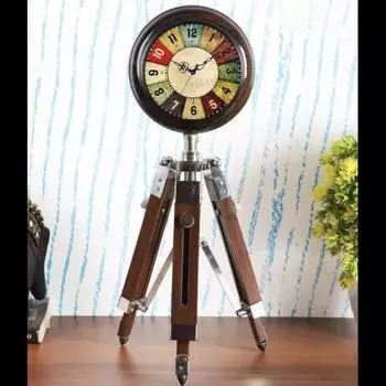 Часы с большими римскими цифрами, питание от батареек, кварцевый механизм, подходят для викторианского или старинного декора, деревянные (18 ДЮЙМОВ)