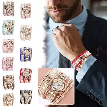 Часы с бриллиантовым браслетом, круглые женские часы с браслетом для студентов и подруги, женские часы One Size