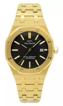 Часы с датой T9C07GB Gold [Technos] Мужские чёрный