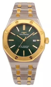 Часы с датой T9C07TM Silver [Technos] Мужские зелёный