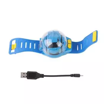 Часы с дистанционным управлением для автомобиля с зарядкой через USB Мини беспроводной гоночный автомобиль с дистанционным управлением Детские игрушки для автомобилей синий