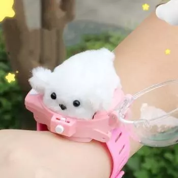 Часы с дистанционным управлением, плюшевая игрушка-машинка с USB-зарядкой, регулируемый ремешок для малышей, 2,4 ГГц, RC белый