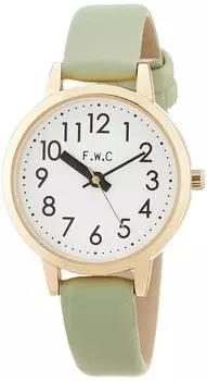 Часы с кожаным ремешком Analog Master Green [Fieldwork] MKL2301-3 женские зелёный