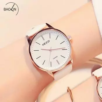 Часы с простым циферблатом, поясные часы для пары, кварцевые часы, студенческие часы, женские универсальные часы для пары