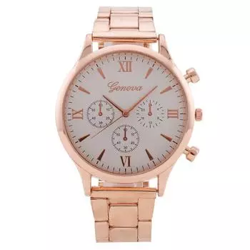 Часы с тремя ушками и стальным ремешком, мужские часы, мужские часы, мужские кварцевые часы, Европа и Америка чёрный