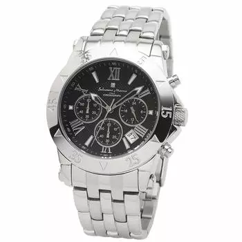 Часы Salvatore Marra Business Analog Quartz Waterproof Итальянский бренд [Salvatore Marra] Мужские (Серебряный черный) СС-ССБК