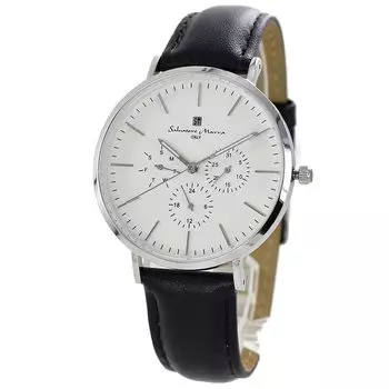 Часы Salvatore Marra Watch Кожаные часы Аналоговые Дата Календарь Выбор Серии SM22102 Часы x [Salvatore Marra] Мужские Женские [] (ССВХ (белый