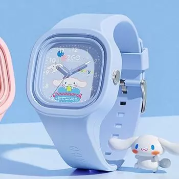 Часы Sanrio с квадратным мягким силиконовым ремешком