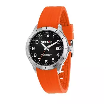 Часы Sector No Limits Time Date Analog со стальным ремешком 270 Мужская коллекция… оранжевый