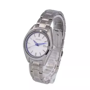Часы SEIKO 140th Anniversary Limited женские водонепроницаемые кварцевые с тремя стрелками аналоговые металлические серебристо-белые SUR463P [Товар]