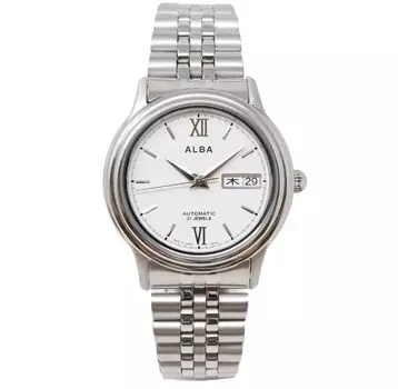 Часы Seiko Alba Автоматические механические Сделано в Японии Металлический браслет Календарь Дата День недели Нержавеющая сталь Аналоговые SEIKO ALBA Сделано в Японии