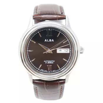 Часы Seiko Alba Автоматические механические Сделано в Японии Кожаный ремешок Календарь Дата День недели Нержавеющая сталь Аналоговые SEIKO ALBA Сделано в Японии