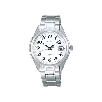 часы seiko часы Aruba мужские женские кварцевые нержавеющая сталь Усиленные водонепроницаемые (10 АТМ) аналоговые для повседневной жизни SEIKO ALBA (Серебряный (AEFJ408))