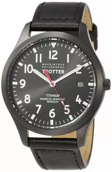 [Часы Seiko] Часы Mackintosh Philosophy TROTTER Series Titanium Модель Черный циферблат Черный ремешок из телячьей кожи FCZK985 Мужские черные