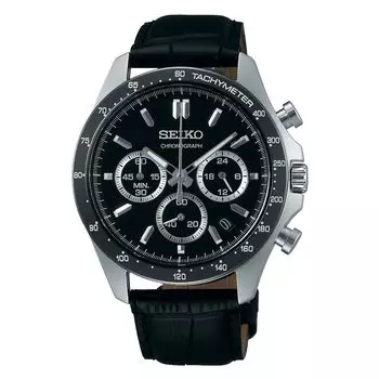 [Часы Seiko] Часы Seiko Selection Quartz Chronograph (3 горизонтальных глаза) SBTR021 Мужской черный