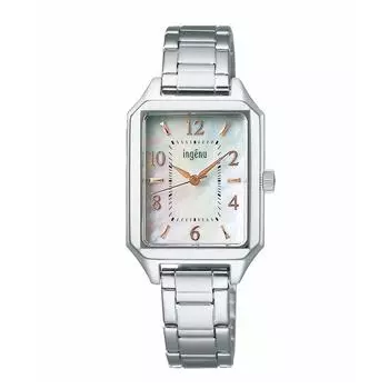 [Часы Seiko] Кварцевые часы Angne Square AHJK467 женские серебряные