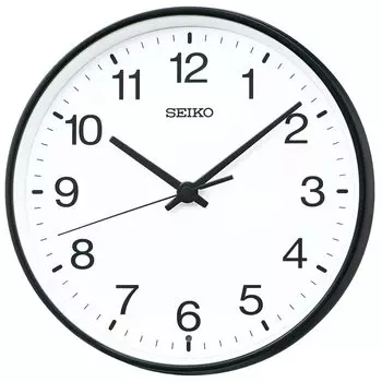 Часы Seiko KX268K Настенные Металлические Диаметр 270 x 48 мм Часы, Радиоуправляемые, Аналоговые, Рамка, Черный, чёрный
