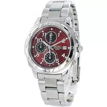 Часы Seiko мужские женские водонепроницаемые с дисплеем даты красные SND495PC