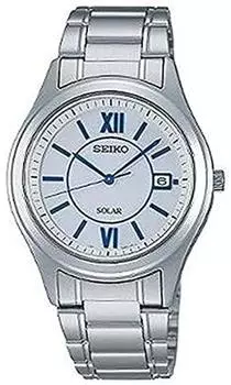 Мужские часы Seiko Spirit SBPN063 с солнечной батареей, сделано в Японии серебряный