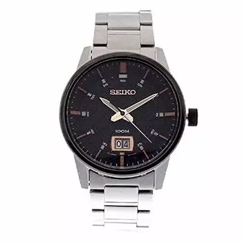 Часы Seiko SEIKO SUR285P1 кварцевые черные серебристые [мужские] [предмет]