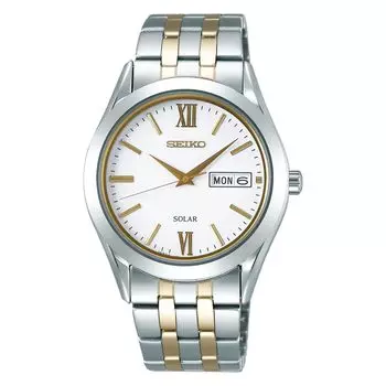 Часы Seiko Selection Solar White Dial Sapphire Glass of the Week SBPX085 Silver [Seiko Watch] Date/Day Men s