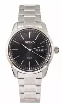Часы SEIKO Solar SNE527P1 SEIKO SOLAR с черным циферблатом [Seiko] Мужские [Товар]