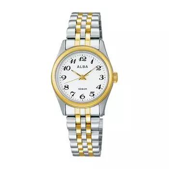 Часы Seiko Watch Alba, кварцевые, из нержавеющей стали, водонепроницаемые, для повседневной жизни, аналоговые, SEIKO ALBA, цветные, женские (10 АТМ) (комбинирование (АЕГК427))