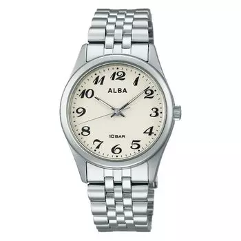 Часы Seiko Watch Alba, кварцевые, из нержавеющей стали, водонепроницаемые, для повседневной жизни, аналоговые, SEIKO ALBA, мужские (10 АТМ) (Серебряный (АЕФК425))
