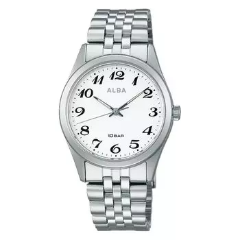Часы Seiko Watch Alba, кварцевые, из нержавеющей стали, титановые, водонепроницаемые, для повседневной жизни, аналоговые, SEIKO ALBA, мужские (10 АТМ) (Серебряный (АЕФК426))