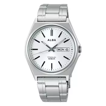 Часы Seiko Watch Alba, кварцевые, титановые, водонепроницаемые, для повседневной жизни, аналоговые, SEIKO ALBA, мужские (10 АТМ) (титан (AEFJ412))