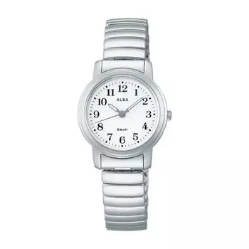 Часы Seiko Watch Alba женские кварцевые из нержавеющей стали, водонепроницаемые, для повседневной жизни, аналоговые SEIKO ALBA (5 АТМ) (АЕГК441 (Циферблат белый, корпус