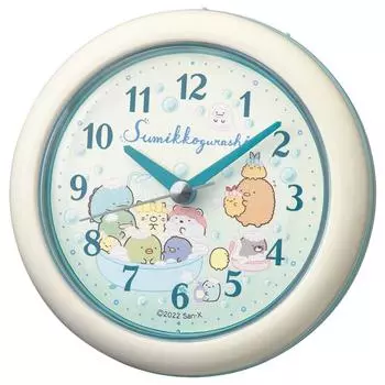 Часы Seiko Водонепроницаемые часы Кухонные и для ванной комнаты Аналоговые настенные Водонепроницаемые Белые 123 x 122 x 48 мм Sumikko Gurashi CQ224W белый