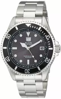 Часы серебряные [Elgin] FK1426S-B мужские чёрный